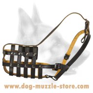 Leather Dog Muzzle For Large Dog Breeds