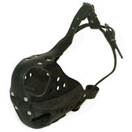Professional Leather Dog Muzzle - Police Work Muzzle - M56