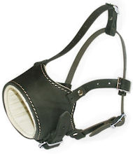 No Bark Dog Muzzle - Leather Padded Dog Muzzle - No bite Muzzle