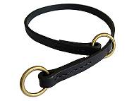 Silent leather training choke collar Silent leather training choke collar