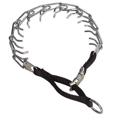 Dog Prong collar with nylon loop & quick release buckle for dog training or for dog owners