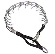 Dog Prong collar with nylon loop & quick release buckle 65cm