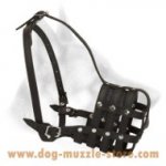 Well Ventilated Leather Dog Muzzle