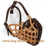 Mega Strong Leather Dog Muzzle