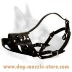 Fully Adjustable Leather Dog Muzzle