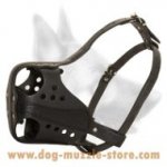 Attack Training Leather Dog Muzzle