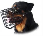 Rottweiler Ruber Coated Dog Muzzle for Winter-Wire Basket Muzzle