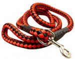 5 foot Round Nylon Leash With Brass Snap for working dogs