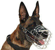 Wire Basket Dog Muzzle For Belgian Malinois for K9 Training and Walking