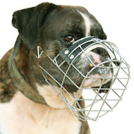 Wire Cage Dog Muzzle for Boxer - Boxer Basket Dog Muzzle - M9