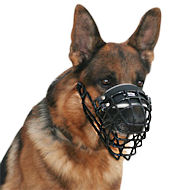 German Shepherd Ruber Coated Dog Muzzle for winter