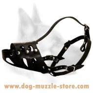 Fully Adjustable Leather Dog Muzzle