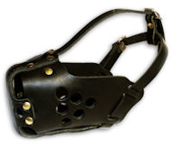 Military And Police Service Durable Leather Dog Muzzle
