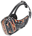 Art dog muzzle, designer leather dog muzzles