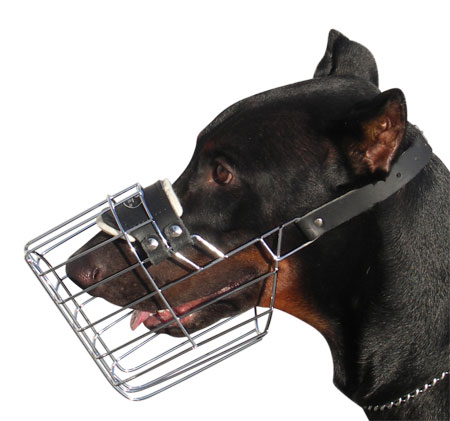 Doberman Wre Cage Dog Muzzle  - Basket Dog Muzzle  M9