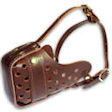 agitation Leather dog muzzle for working dogs, and training dogs, police muzzle, k9 dog muzzles