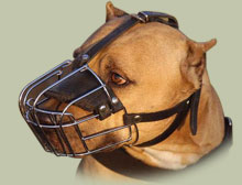 Pitbull Wire Dog Muzzle - Wire Basket Dog Muzzle for Pit Bull