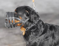 Rottweiler ventilation leather dog muzzle