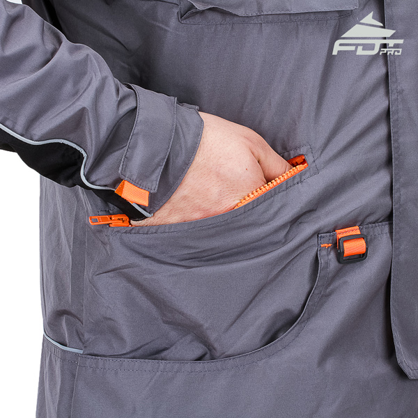 FDT Pro Dog Trainer Jacket with Back Pockets for All Weather